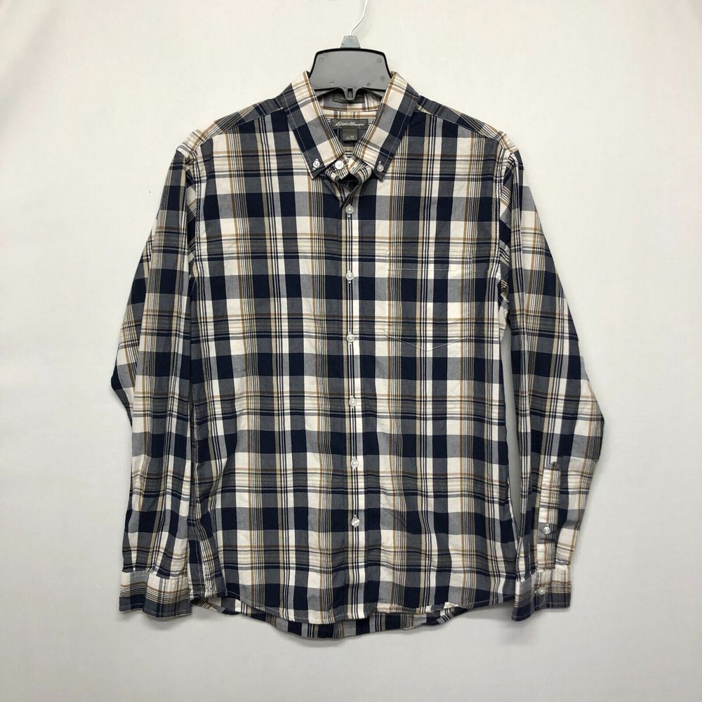 Eddie Bauer Men Long Sleeve Button Shirt Top Size Medium Classic Fit B247 -20
